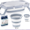 Wellgro 4-Piece Baby Bathtub Set, Baby Bathtub, Folding Bathtub 50 LT