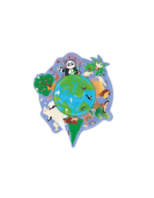 Kids παζλ ζώα του κόσμου Contour World for 4++ Years 45pcs Scratch Europe