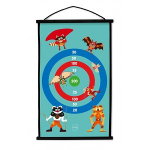 Παιδικός Μαγνητικός Στόχος 2 Όψεων με 6 Βελάκια - Υπερήρωες