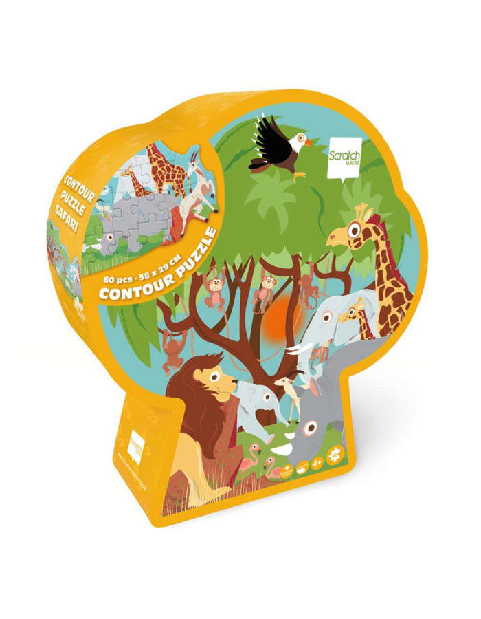 Kids Puzzle Safari 60pcs Scratch Europe